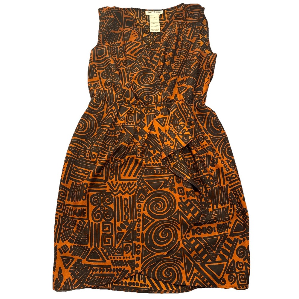 Danny & Nicole Women's Sleeveless Tribal Style Batik Print Dress Size 8
